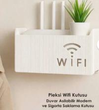 Pleksi Wifi Kutusu Duvar Asılabilir Sigorta ve Modem Saklama Kutusu  - 1